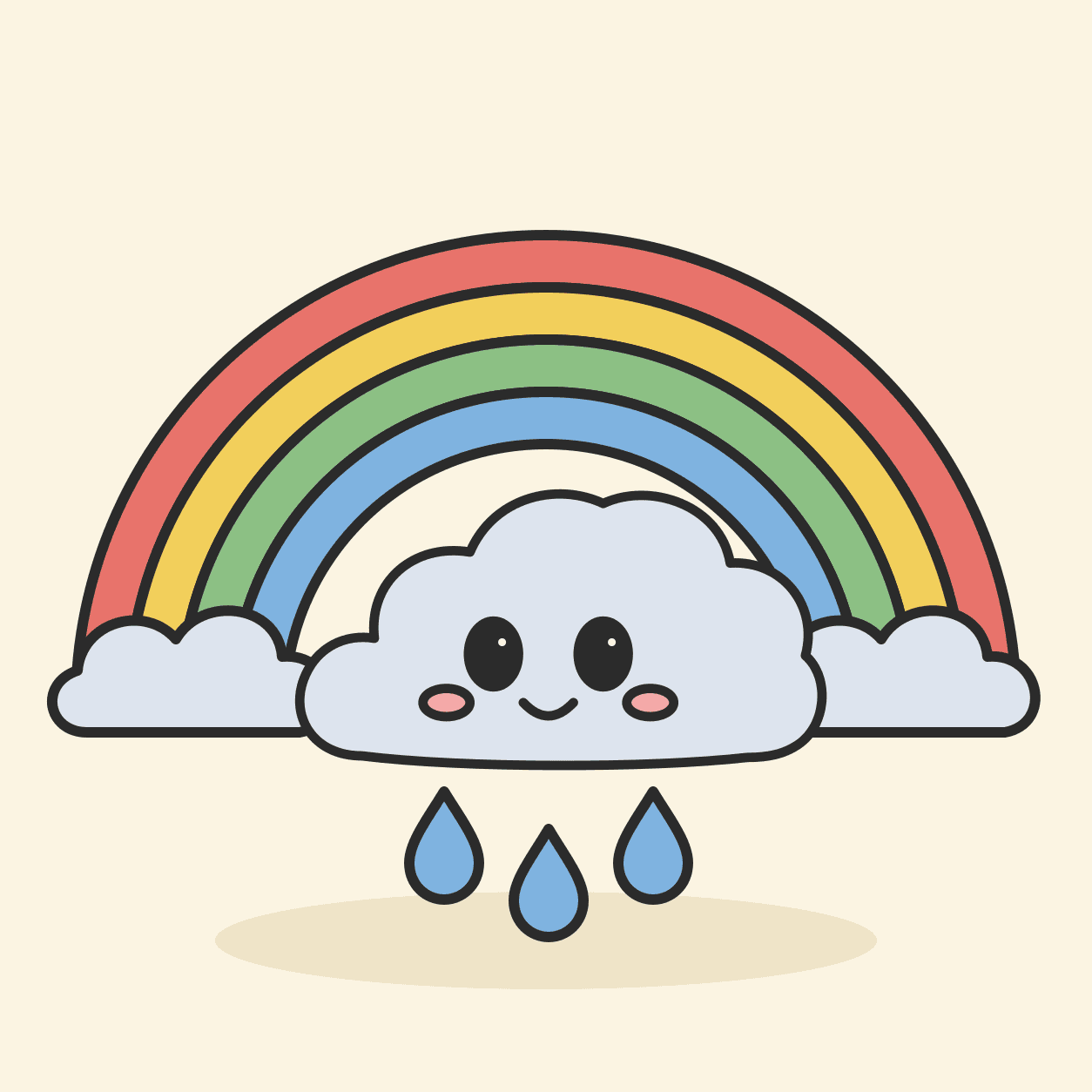 Starting picture for the Rainbow cloud pack: Original character image