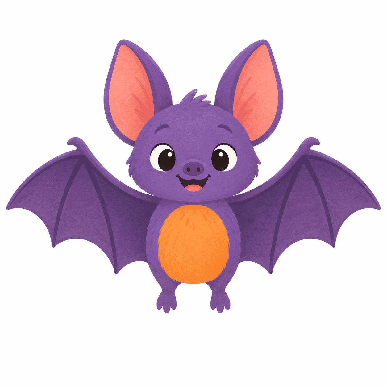 Starting picture for the Friendly Halloween bat pack: AI-created original character image
