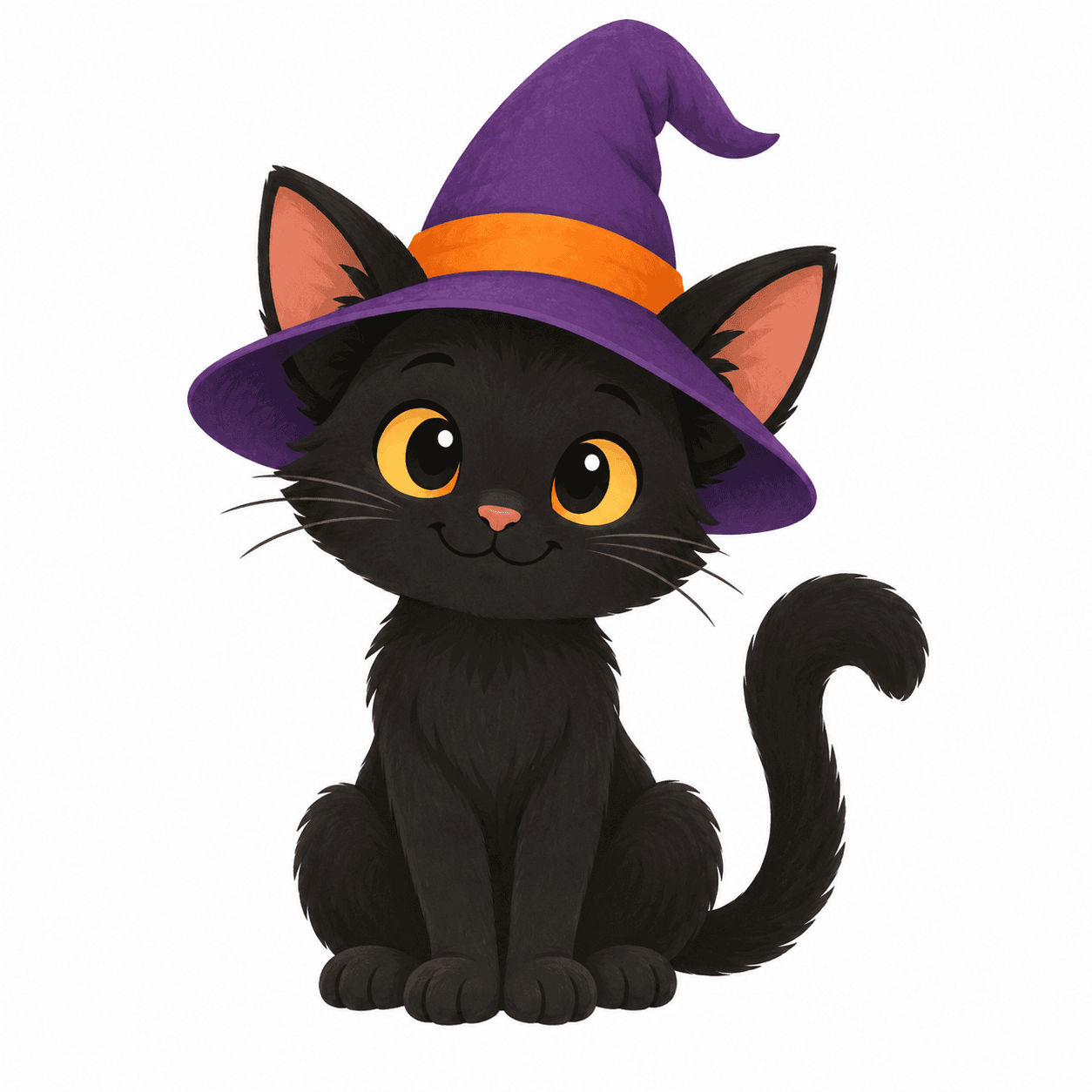 Starting picture for the Halloween witch cat pack: AI-created original character image