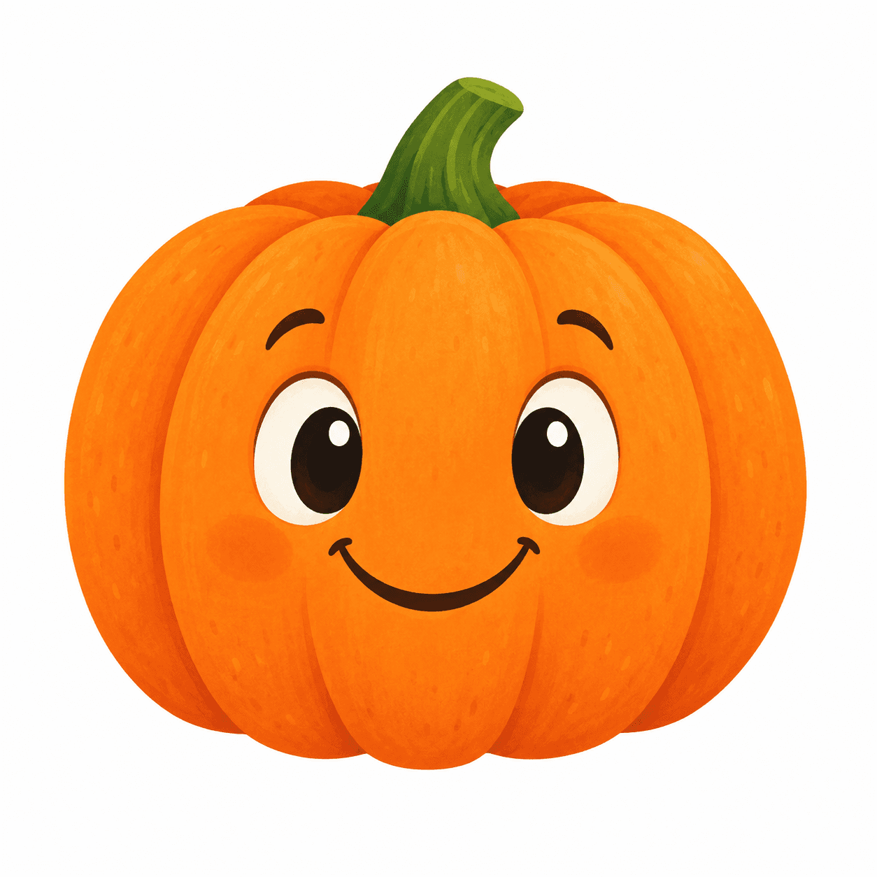 Starting picture for the Friendly Halloween pumpkin pack: AI-created original character image