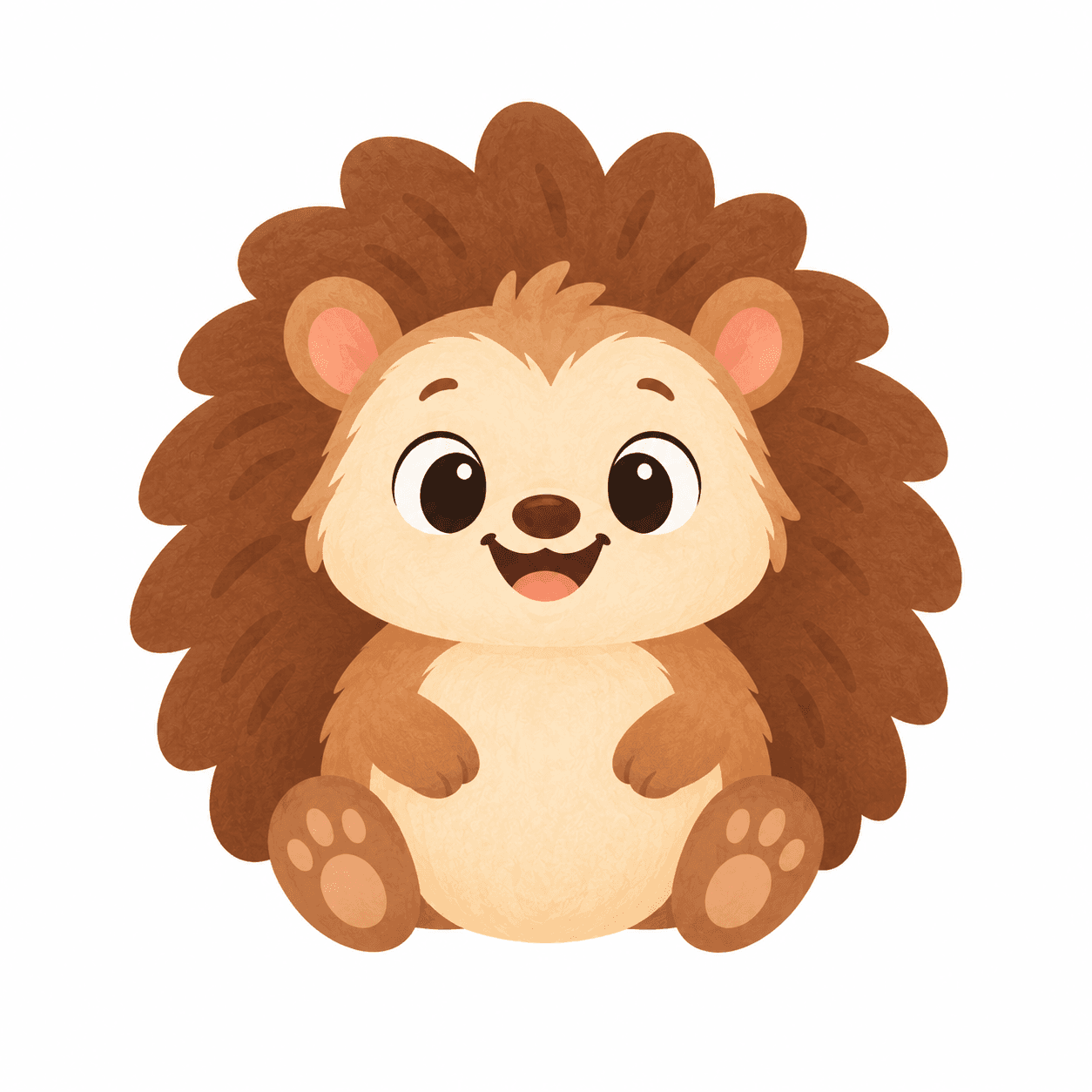 Starting picture for the Hedgehog pack: AI-created original character image