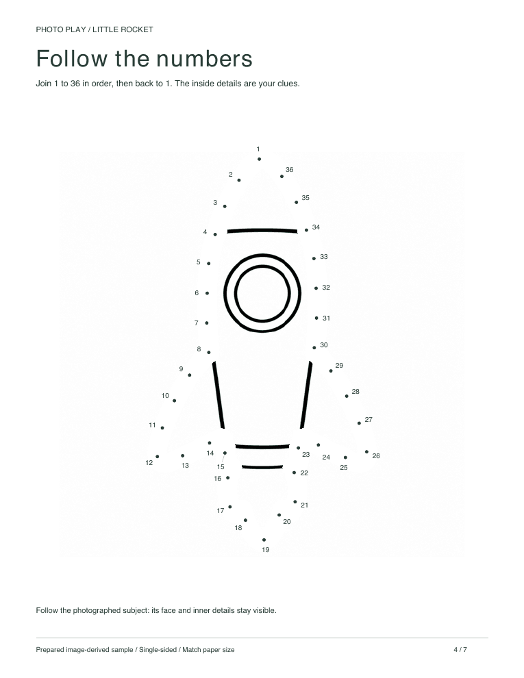 Rocket connect-the-dots worksheet